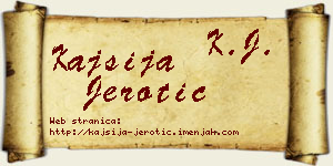 Kajsija Jerotić vizit kartica